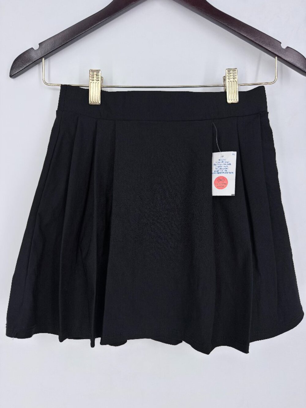 Love Nation Pleated Mini Skirt S Black High Waist Coquette Preppy Goth